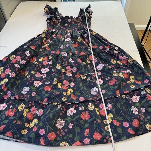Hill House Navy Peony Floral Ellie Nap Midi Dress Size XXL Pockets - Picture 10 of 11